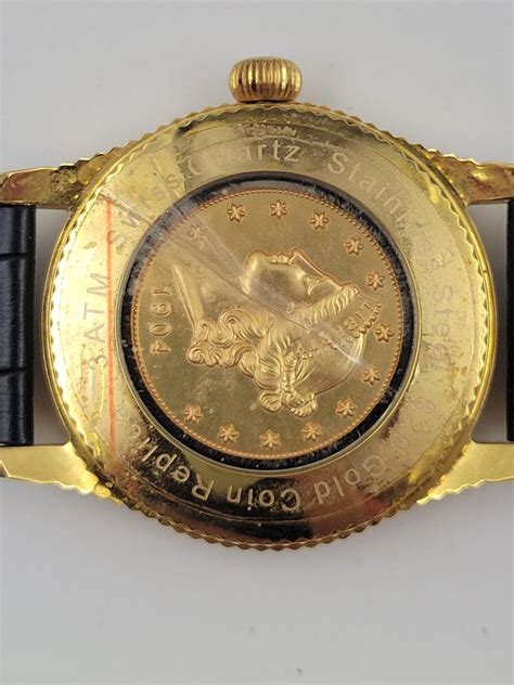 croton 1904 20 gold coin replica watch|Men's CROTON $20 Gold Coin Replica Wrist Watch:.